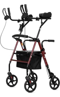 ELENKER Upright Walker Stand Up Rollator Walker