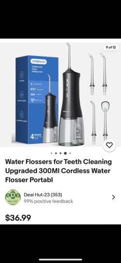 OPERAN Cordless Water Flosser for Teeth Cleaning - 300ml