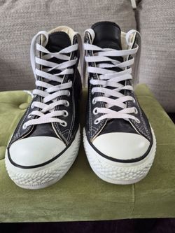 Black Leather High Tops