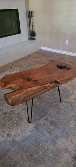 Live-Edge Solid Wood Coffee Table