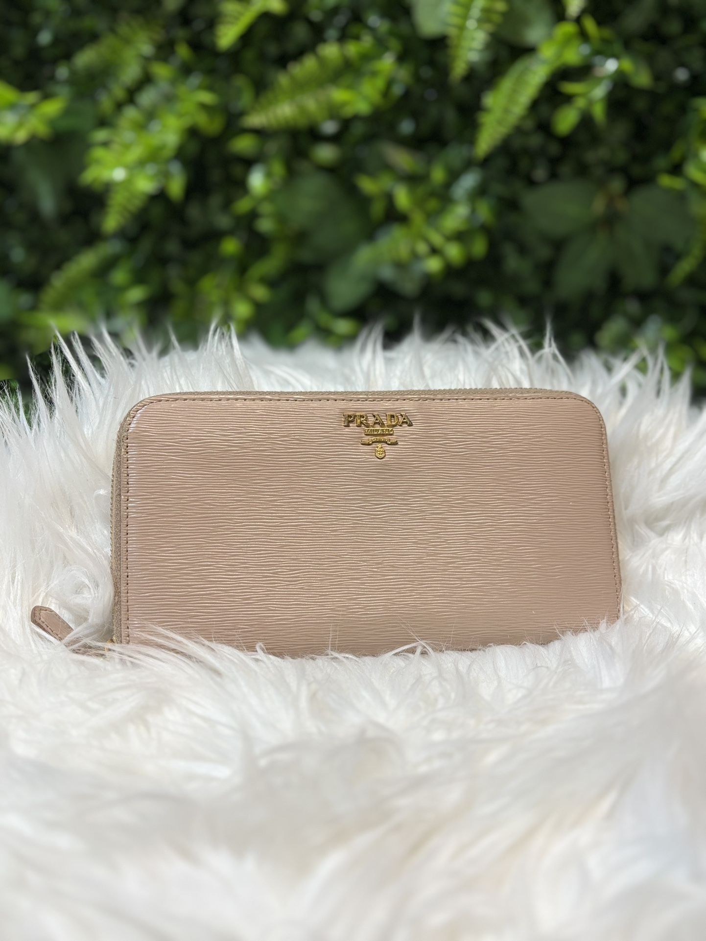 Prada Saffiano Leather Zippy Wallet