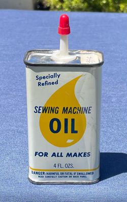 Specially Refined Sewing Machine Oil Tin Can 4oz Full Bega Sewing Machine Corp.