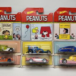 2017 Hot Wheels - PEANUTS - Complete Set Of 6