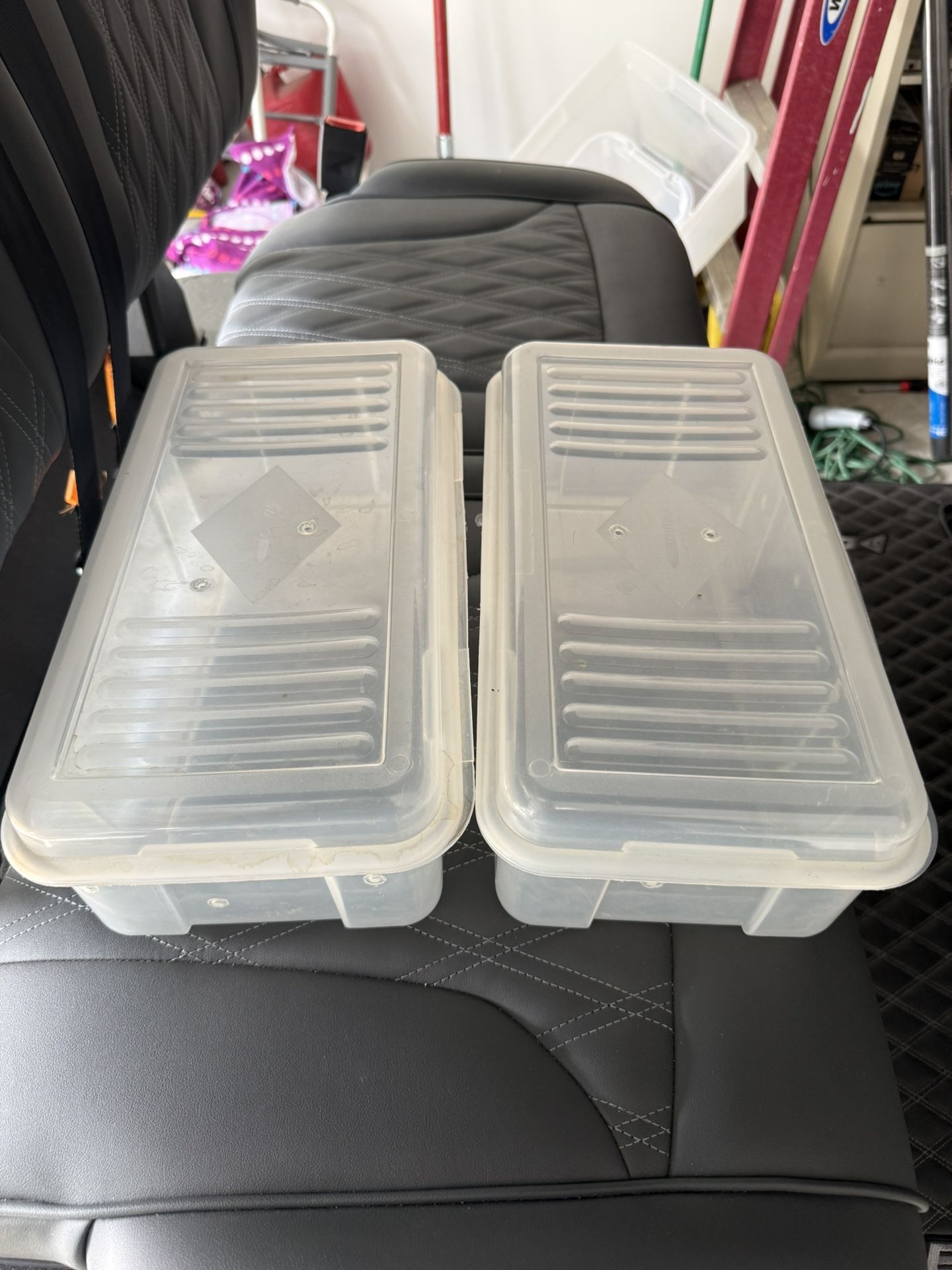 2 Small Plastic Storage Containers