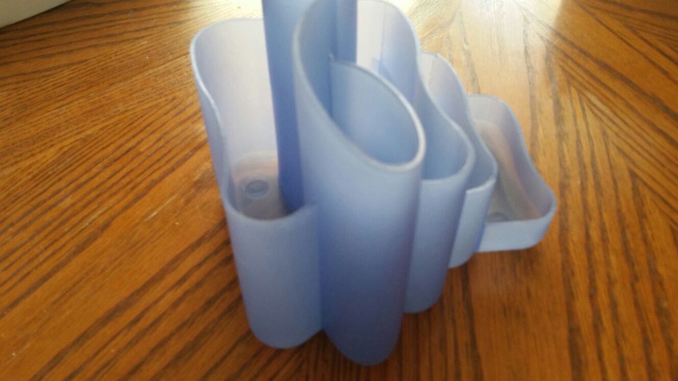 Desk organizer-Blue plastic