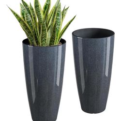 21 Inch Tall Planter  Pot 2 Pc In A Set 