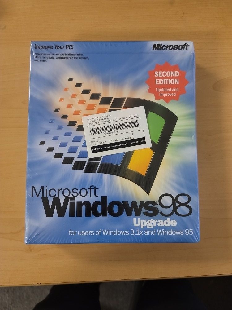Microsoft Windows 98 Upgrade Second Edition *BRAND NEW* SEALED