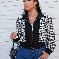 Good Condition Black And White  Jacket