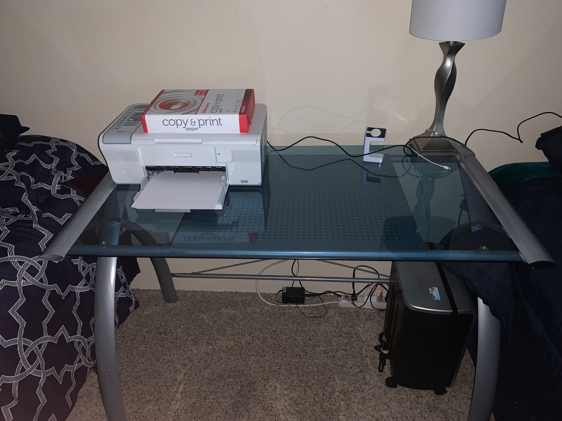 Desk and printer