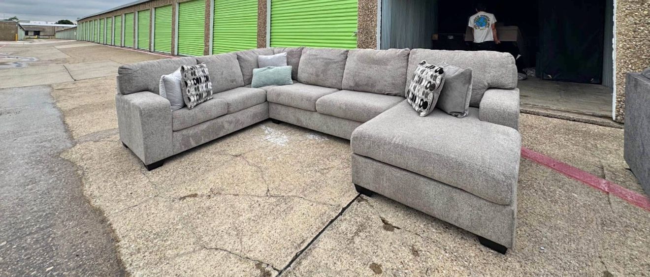 Light Grey 3-Piece Sectional Delivery Available
