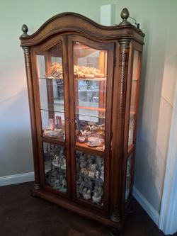 Curio Cabinet with interior lighting $150