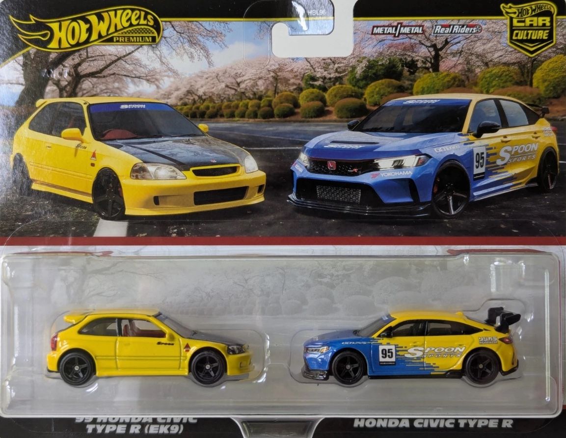 2025 Hot Wheels 2 Pack, ‘99 Civic EK9 And ‘24 Civic Type R