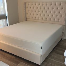 King Size Mattress Foam, And Frame Like New Only 3 Months old 