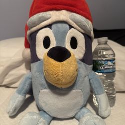 Bluey Plush With Removable Santa Hat 