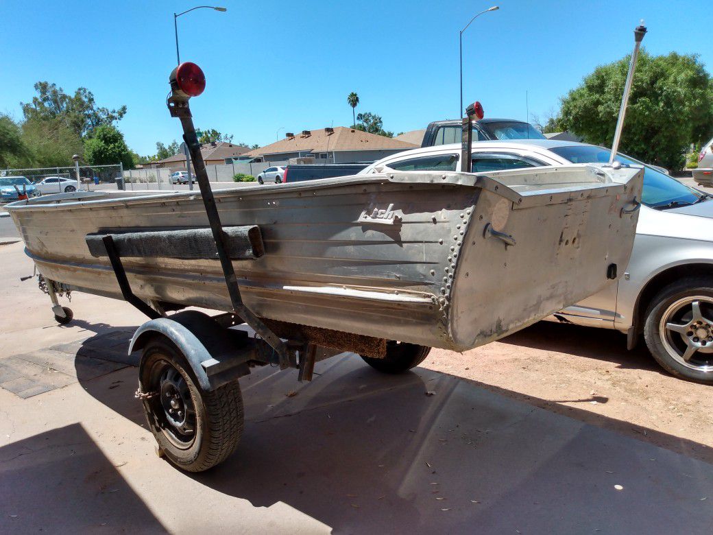 14-foot aluminum boat,