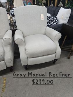 Recliner Gray ManualWe are located at 2811 East Bell road. Another Time Around Furniture.
