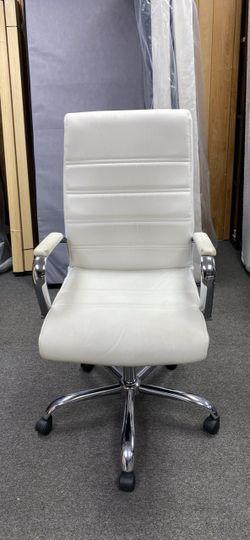 White Swivel High-Back Office Chair