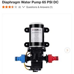 CAMPLUX 1.6 GPM 12V Water Pump, Diaphragm Water Pump 65 PSI DC #144