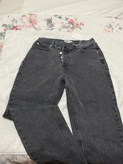 Princess Polly High-Rise Washed Black Jeans