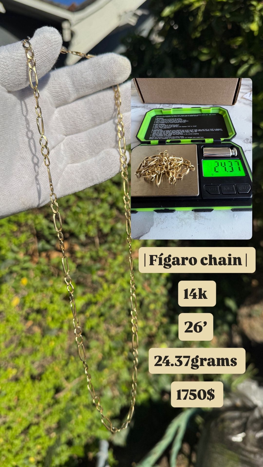 14k gold Figaro Chain