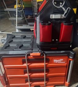 Milwaukee Packout 4-Drawer Tool Box with Milwaukee pack out