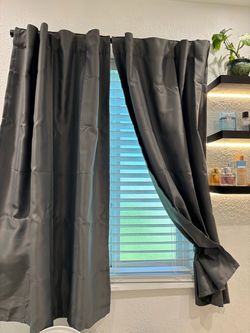 Grey blackout curtains