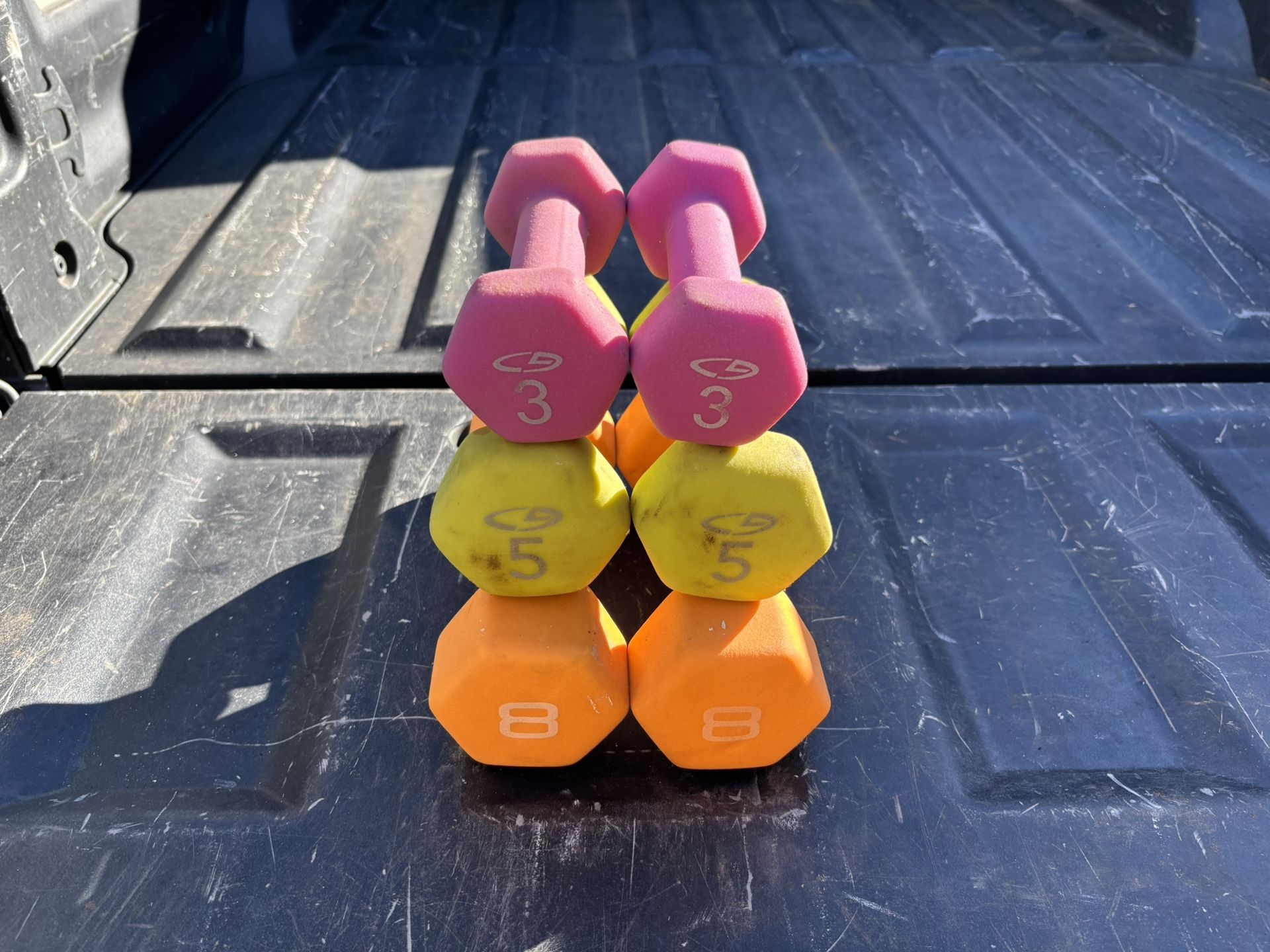 Neoprene Hexagon Dumbbell Weight Set (3s/5s/8s)