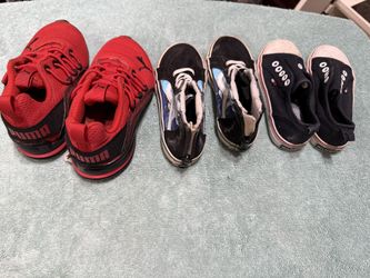 Kids Shoes 3 Pair Vans n Puma n Hilfiger