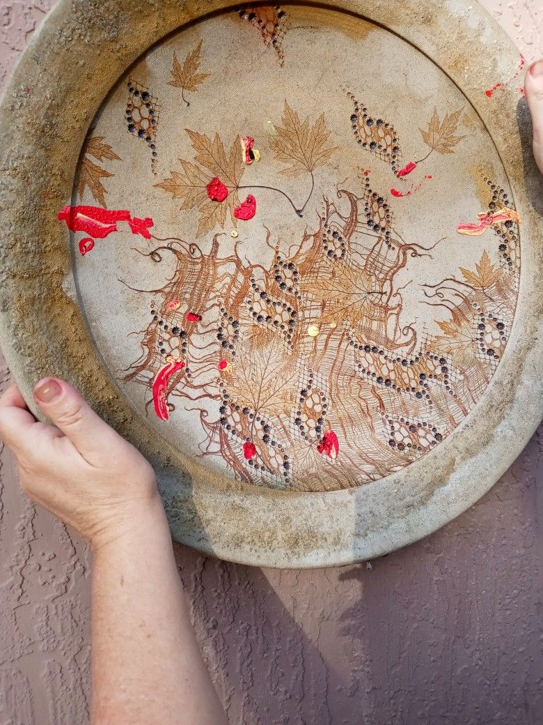 Hand Painted clay Plate