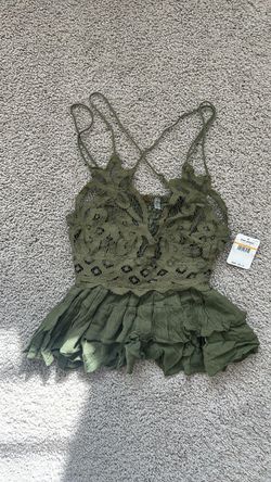 Free people intimately Olive green top