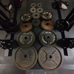Spare 45lb, 35lb, 25lb, 5lb And 2.5lb Olympic Weight Plates 