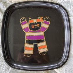 Vintage Couroc Ninja Karate Kitty Plate