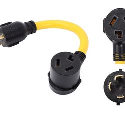 L14-30P to 10-30R 240V 30 Amp 4 Prong Twist Lock Male Plug to 3 Prong Female Outlet