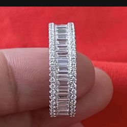 Solid Sterling Silver 925 Band Ring Size 8 #wedding