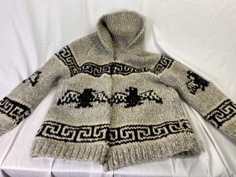 Vintage Cowichan Indian Sweater Size L