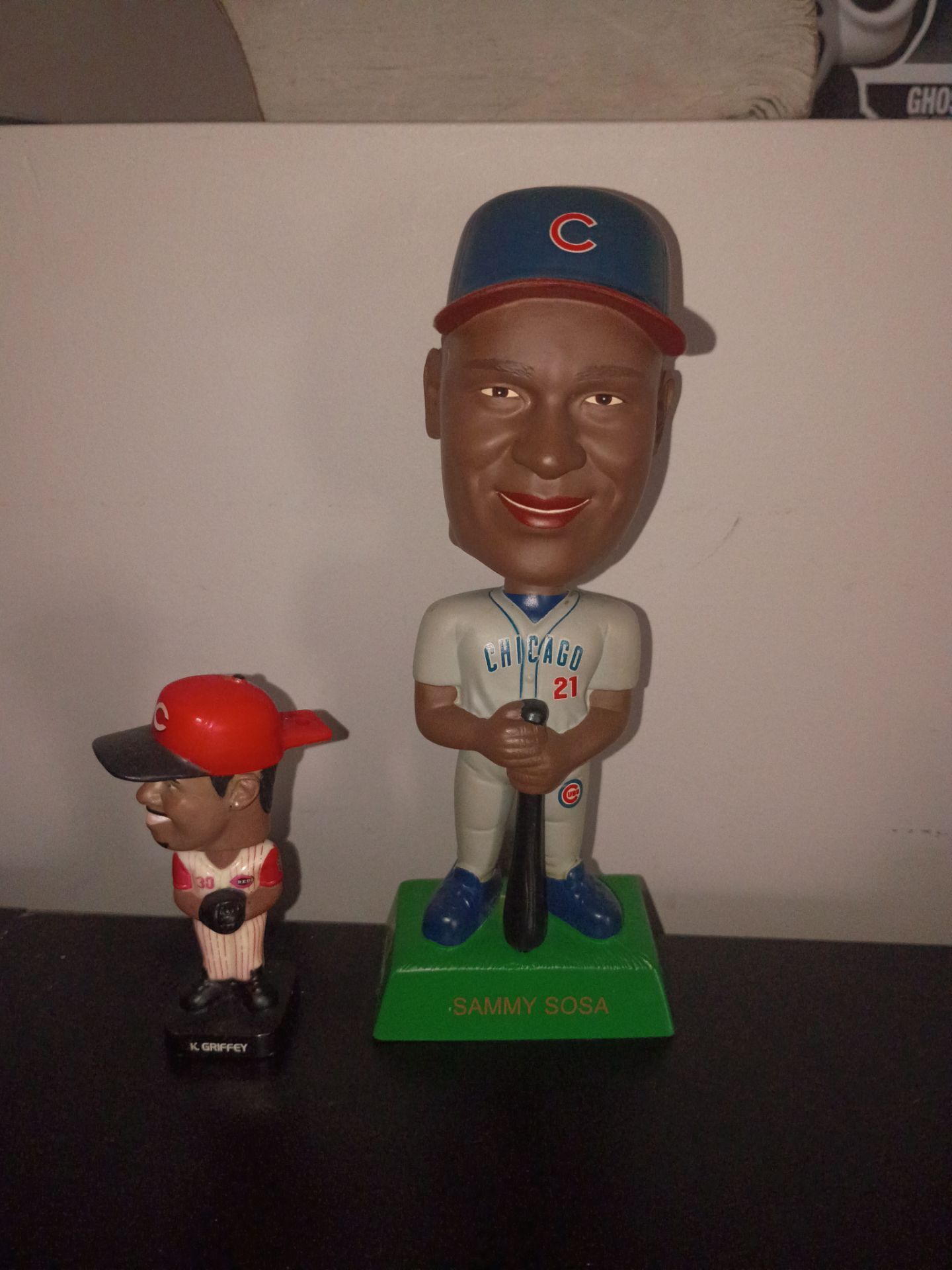 Sammy sosa and k Griffey bobble heads