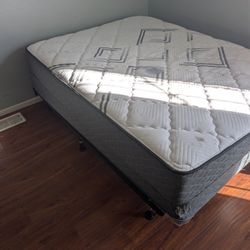 Mattress, Box Springs, And Frame. Full Size