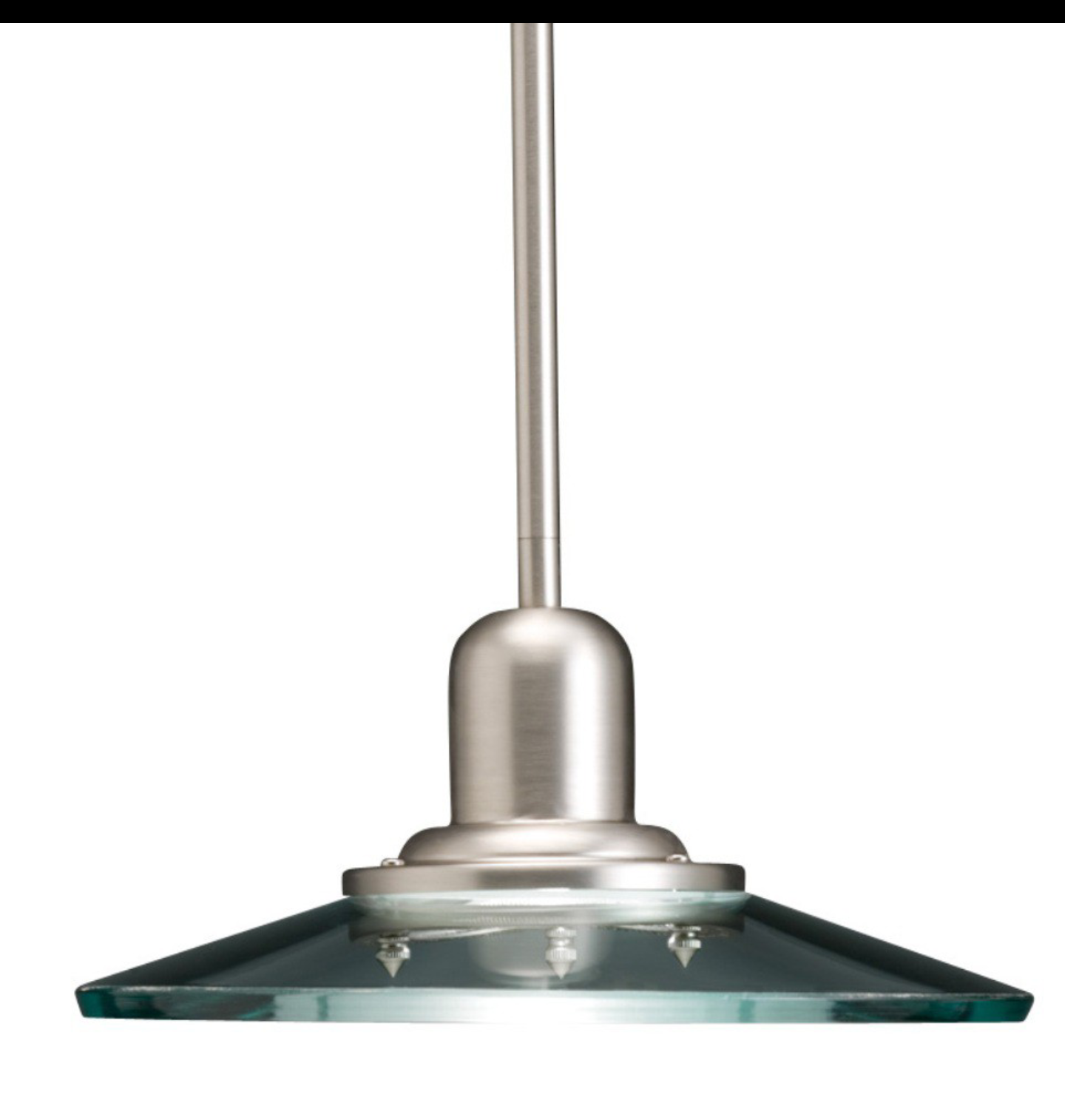 Set of 3 Kichler Galileo Brushed Nickel Transitional Mini Clear Glass Cone Integrated LED Indoor Pendant