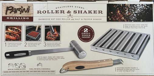 Brand New PARINI Grilling Collection Stainless Steel Roller & Shaker Set – $20