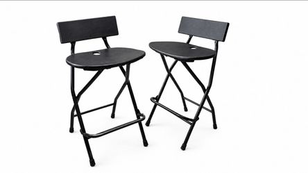 TallFolding Barstool with Backrest and foot rest