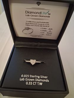 Lab created diamond ring