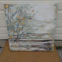 Nice Large Contemporary Canvas Painting Very Clean Like New 