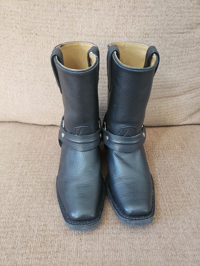 New Kids Soto Harness Boots Black Size 4-4.5