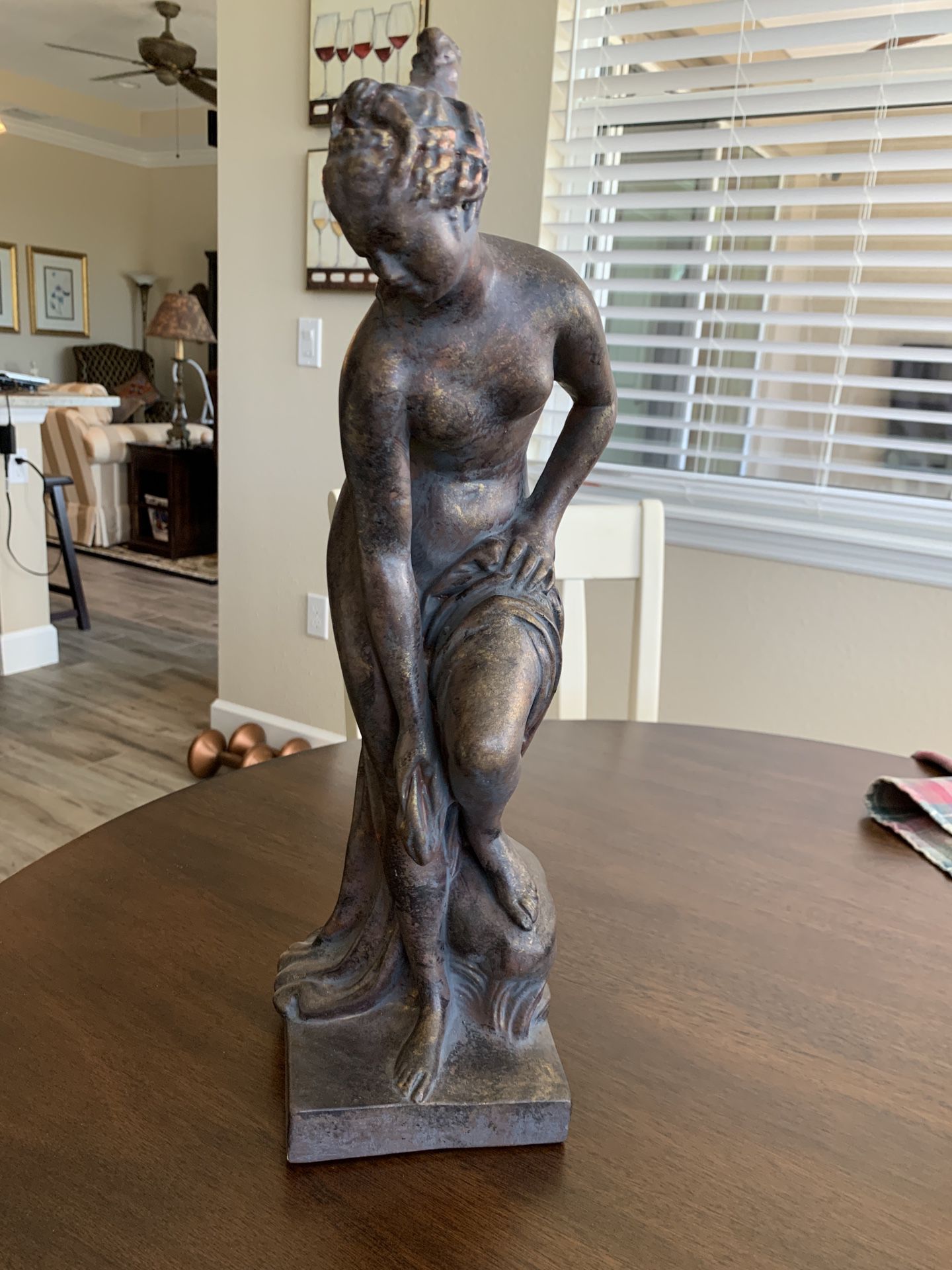 Ceramic Bathing Woman Statue