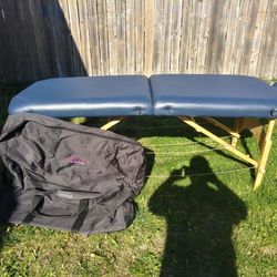 Blue Massage Table with case