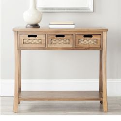Autumn Brown 3 Drawer Console Table