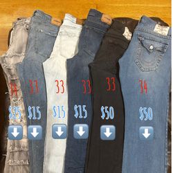 True Religion Rock Revival Levi Stack Jeans