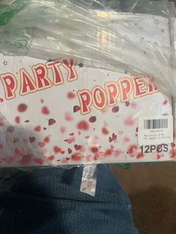 New! 12 Party poppers confetti cannons