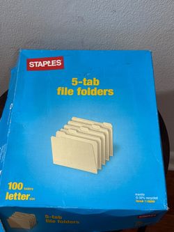 Pendaflex Essentials File Folder, Letter, 0.75" Expansion, 1/5 Tab Cut