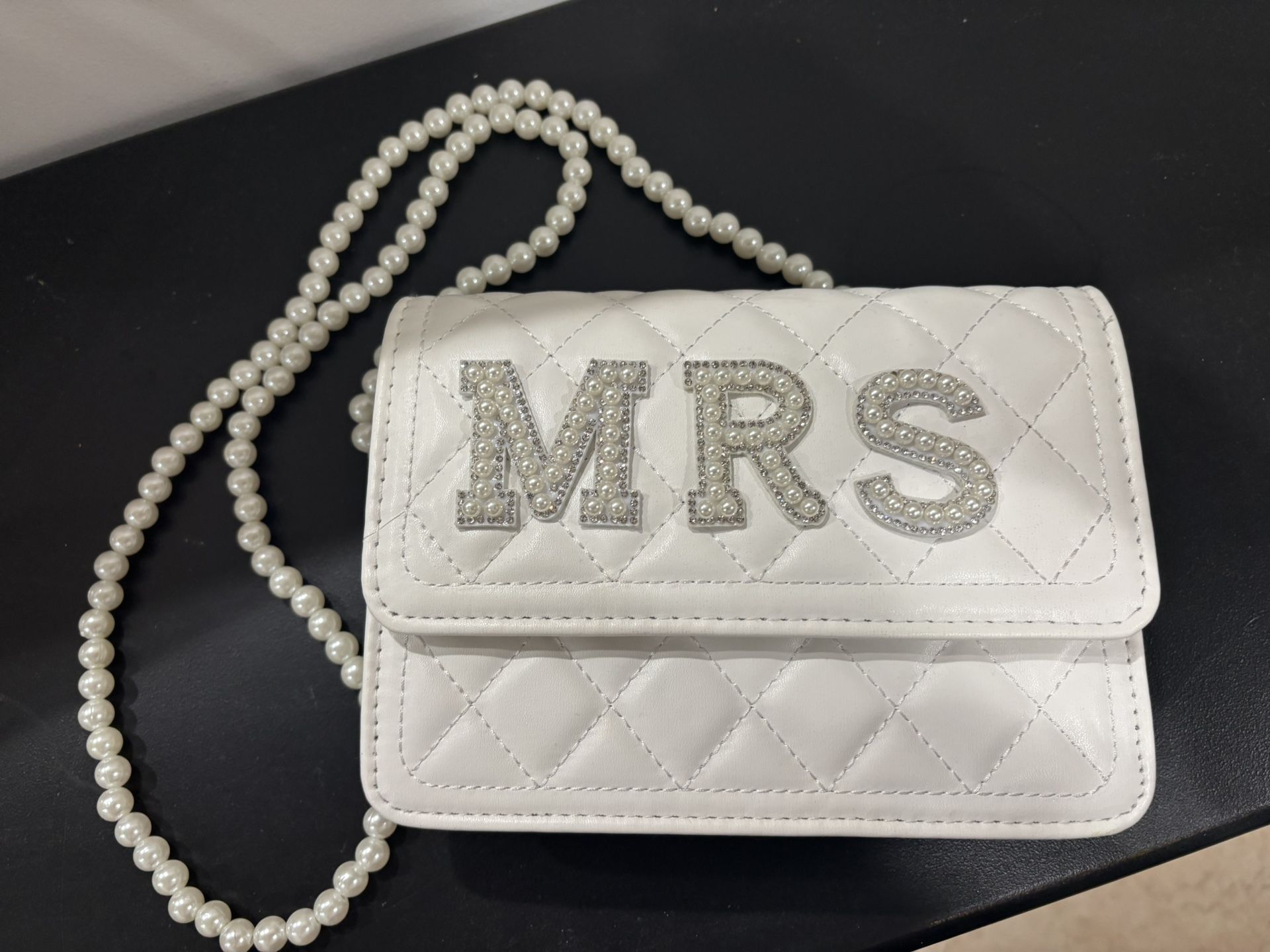 White “Mrs.” Bachelorette Purse